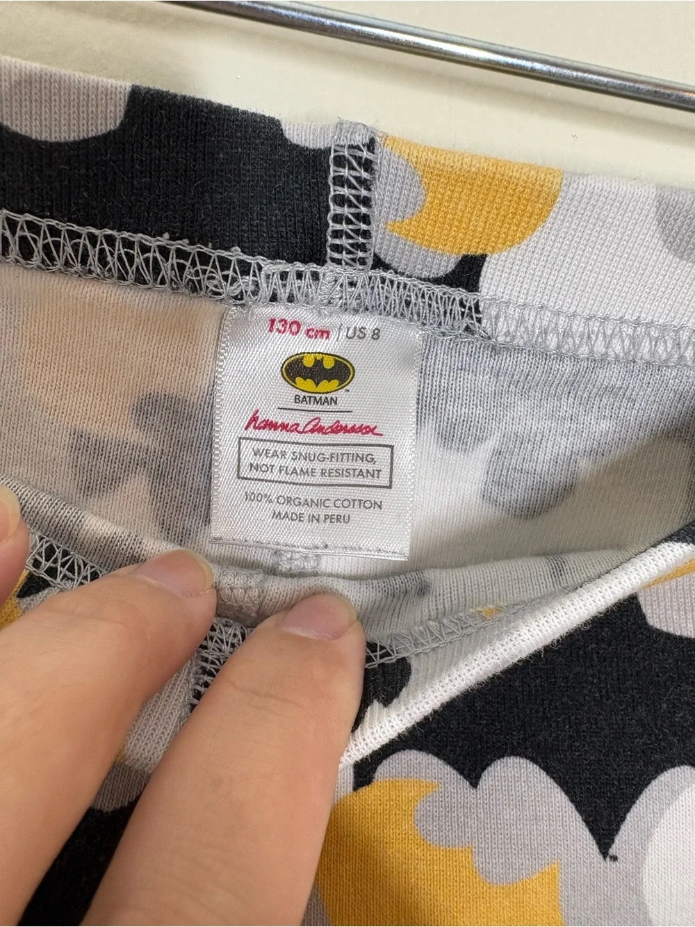 Hanna Andersson boys Batman 100% organic cotton pajama pants 8